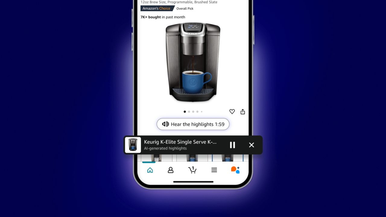 Amazon adds AI-powered audio summaries for enhanced shopping experience
