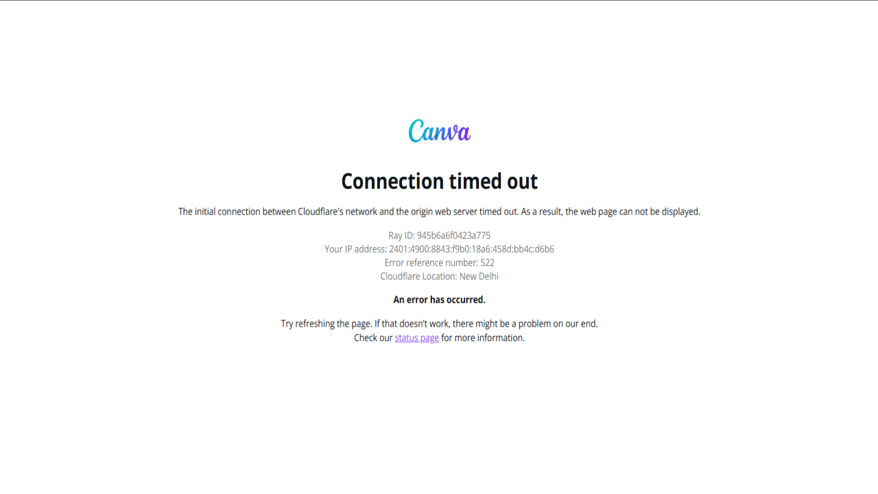 Canva Down: Photo-Editing Platform Suffers Outage