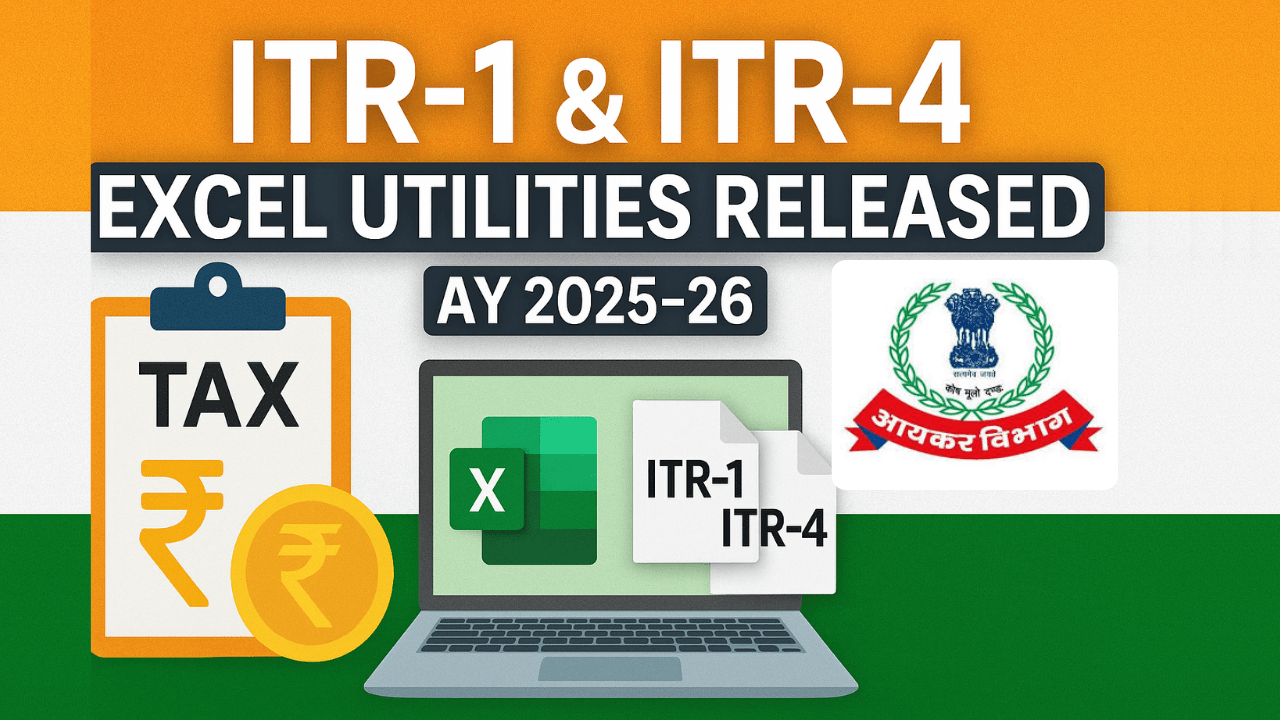 Income Tax Return Filing: Excel Utilities for ITR-1, ITR-4 Released, Check How To Use